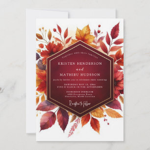 Invitation Mariage Floraison d'Automne Bourguignon