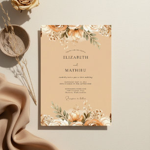 Invitation Mariage Floraison de la récolte de pêches
