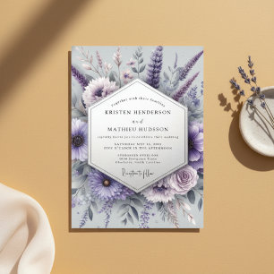Invitation Mariage Floraison de Prairie Lavande