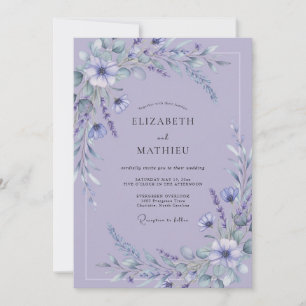 Invitation Mariage Floraison Éthérée de Lavande