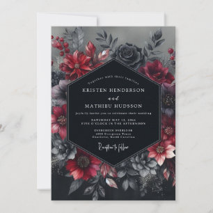 Invitation Mariage Floraison Gothique Bourguignonne
