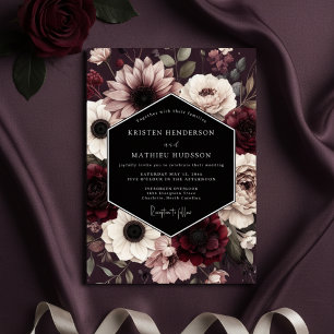 Invitation Mariage Floraison Gothique de Bourgogne