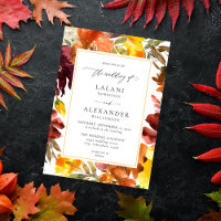 Mariage floral à automne orange et jaune -3 blanc