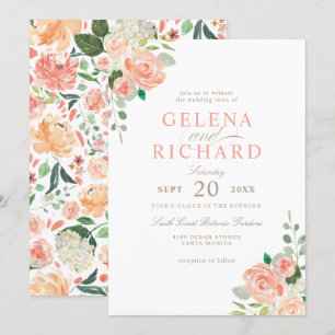 Invitation Mariage floral à fond de printemps