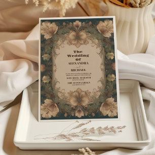 Invitation Mariage floral Art nouveau