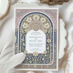 Invitation Mariage Floral Art Nouveau complexe