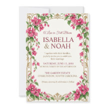 Mariage floral Art Nouveau rose Bougainville