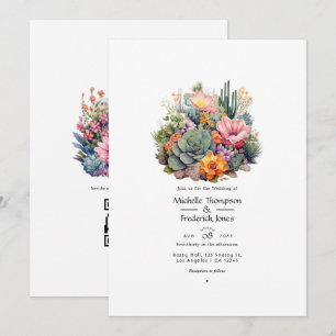 Invitation Mariage Floral aux Teintes du Désert