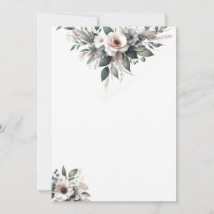 Invitation Mariage floral blanc