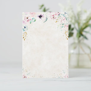 Invitation Mariage floral blanc assez rose et violet
