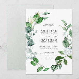 Invitation Mariage Floral blanc I
