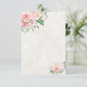 Invitation Mariage floral blanc rose clair