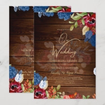 Mariage Floral bleu Bourgogne rustique
