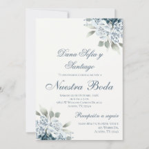 Mariage floral bleu espagnol