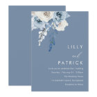 Mariage floral bleu et blanc moderne