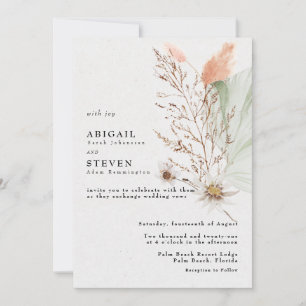 Invitation Mariage Floral Bohème Romantique