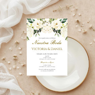 Invitation Mariage Floral Boho Espagnol