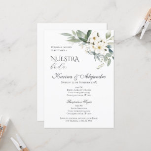 Invitation Mariage Floral Boho espagnol