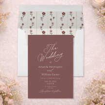 Mariage Floral Bourgogne Rose Poussiéreuse