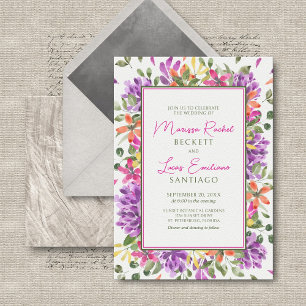 Invitation Mariage floral brillant