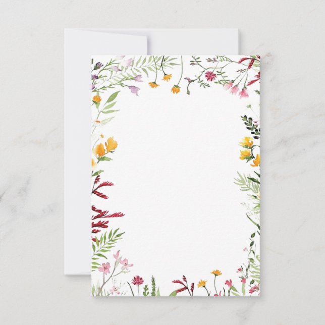 Invitation Mariage floral Budget vierge  (Devant)