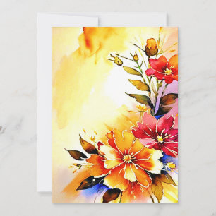 Invitation Mariage floral clair à l'aquarelle