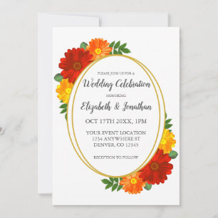 Invitation Mariage Floral d'automne
