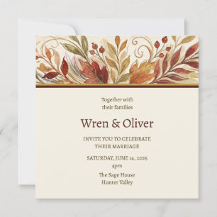 Invitation Mariage Floral d'Automne