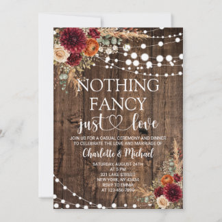 Invitation Mariage Floral d'Automne Rien de Fantaisiste Juste