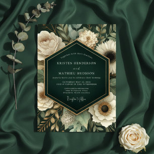 Invitation Mariage Floral de la Forêt d'Émeraude