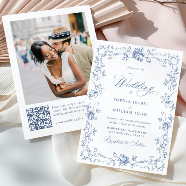 Invitation Mariage Floral de la Renaissance (Créateur téléchargé)
