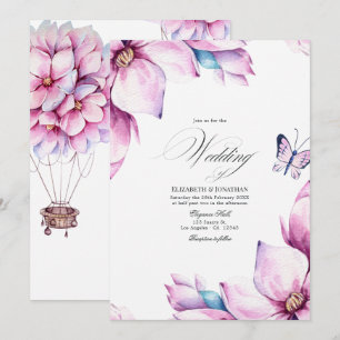 Invitation Mariage Floral de Magnolia Rose