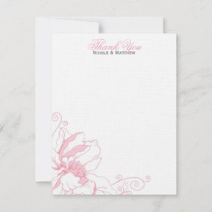 Invitation Mariage floral Delical Flat Merci Notes