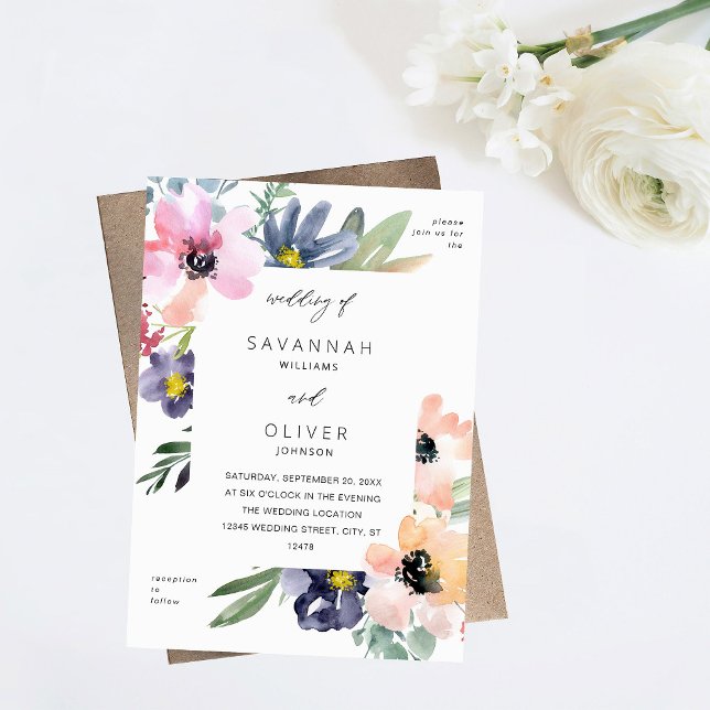 Invitation Mariage Floral d'été (Créateur téléchargé)