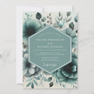 Invitation Mariage Floral Écume de Tilleul