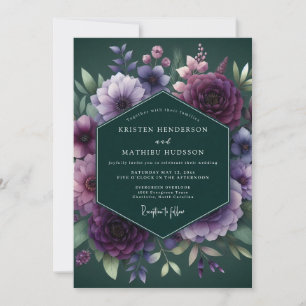 Invitation Mariage Floral Fleur de Prunier Chasseur