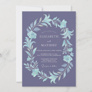 Invitation Mariage Floral Glacé au Lavande