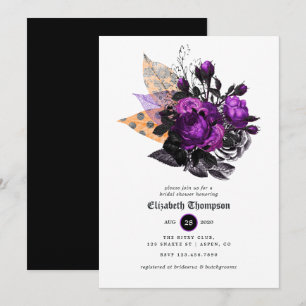 Invitation Mariage Floral Halloween