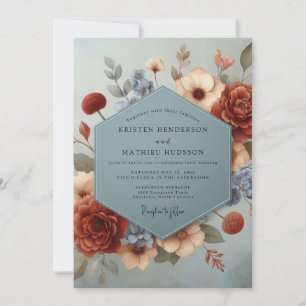 Invitation Mariage Floral Héritage de Bourgogne