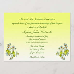 Invitation Mariage floral jaune