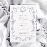 Mariage Floral Lavande Victorien Français Classiqu