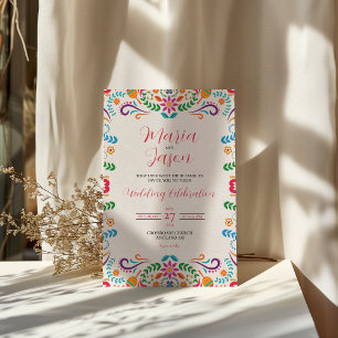Invitation Mariage Floral mexicain élégant coloré