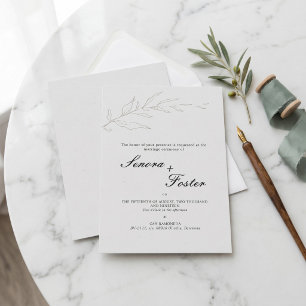 Invitation Mariage Floral Minimaliste Élégant