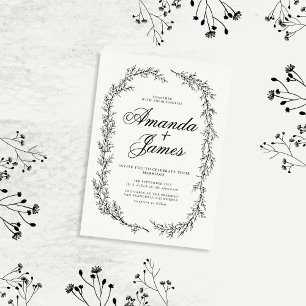 Invitation Mariage floral minimaliste élégant