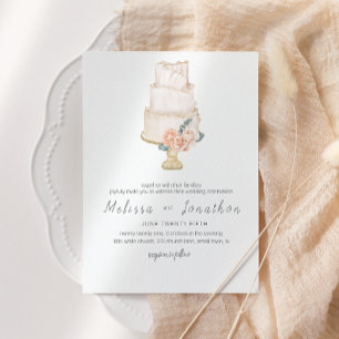 Invitation Mariage floral moderne Boho rose élégant