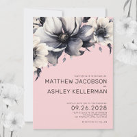 Mariage Floral Moderne Élégant Rose