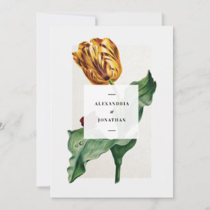 Invitation Mariage floral moderne Tulip