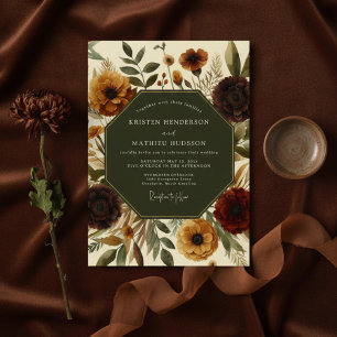 Invitation Mariage Floral Romance Sienne Automne
