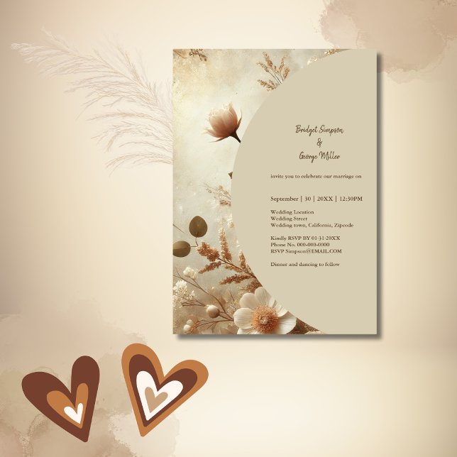 Invitation Mariage floral romantique (Créateur téléchargé)