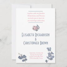 Mariage Floral Rose Bleu Rougissant